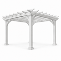 Pergola carrée en matériaux synthétiques blancs 300x300 cm