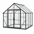Serre en aluminium et polycarbonate 6 mm vert foncé 250x190x195 cm
