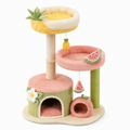 Arbre à chat en peluche Fruit avec griffoirs en sisal