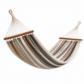 Hamac en Toile avec Barres en Bois 200x150 cm