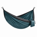 Hamac en Nylon Polyamide 275cm x 140cm Bleu Pétrole et Noir